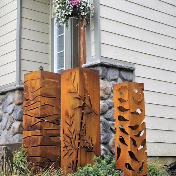 Sculptures en acier corten