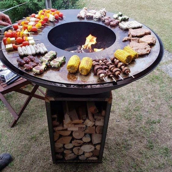 Grilles de barbecue pour fumeur de bois d'extérieur