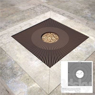 Grille d'arbre en acier Corten