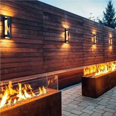 Foyer extérieur en acier Corten