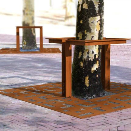 Grilles d'arbre en acier