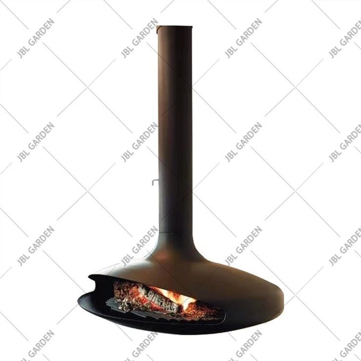 Foyer suspendu à bois intérieur