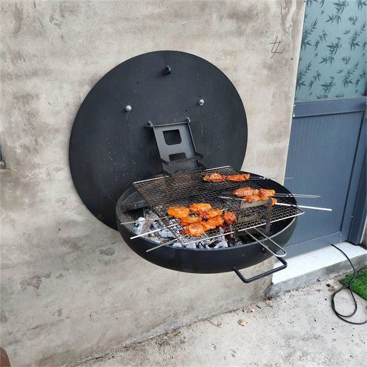 Barbecue mural pliant