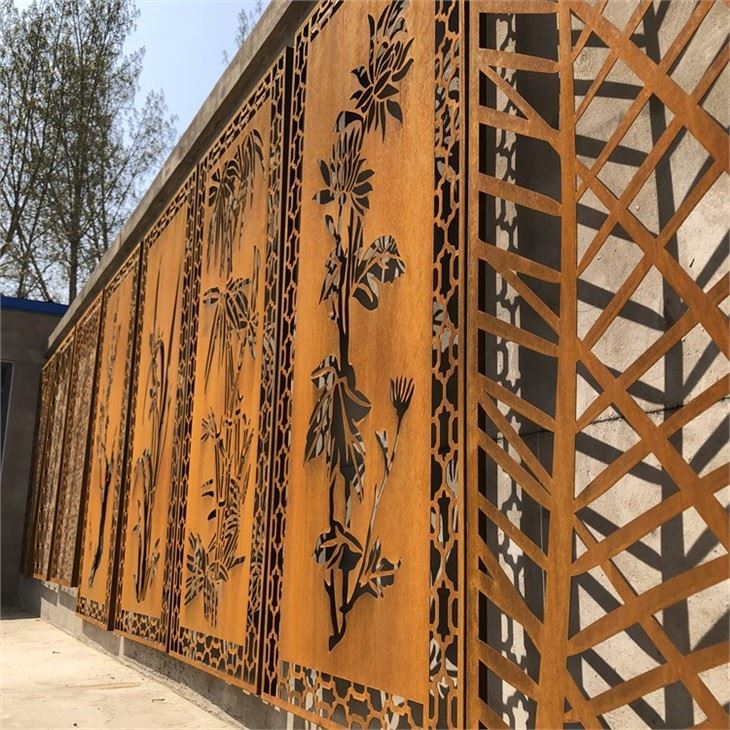 Garden Wall Corten Steel Screen Panel