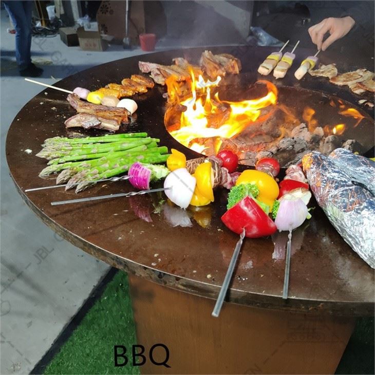 Outdoor Fire Pit With Grill Top