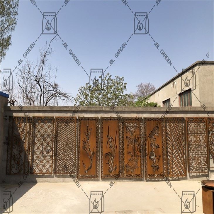 Outdoor Garden Corten Steel Fence