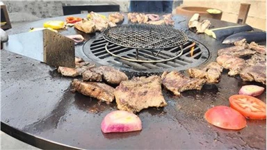 Corten Steel Fireplace Grill Fumeur BBQ Grill