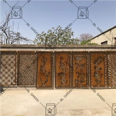 Écran décoratif séparateur en acier Corten