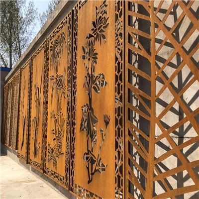 Écrans décoratifs de jardin en acier Corten