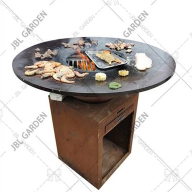 Barbecue d'extérieur en acier Corten