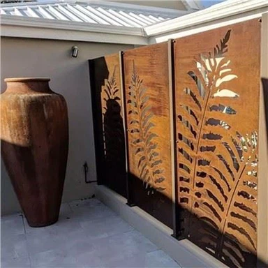 Mur en acier Corten