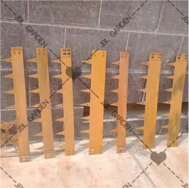 Bordure de jardin aspect rouille