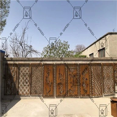 Revêtement mural en acier Corten découpé au laser