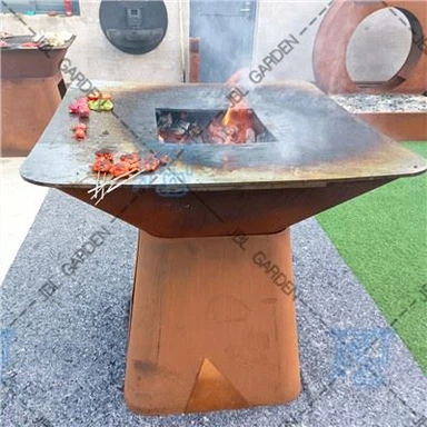 Support en métal pour barbecue
