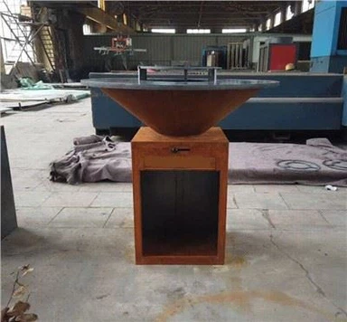 Cuisine extérieure Corten Steel Fireplace Grill Smoker BBQ Grill