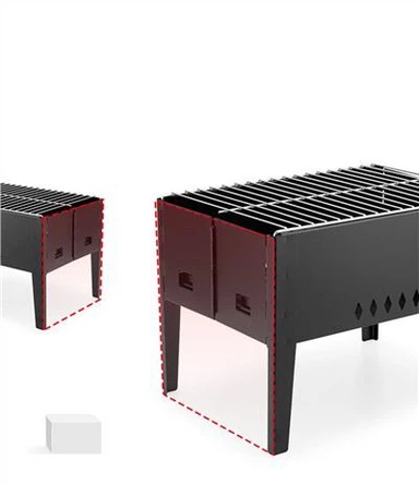 Barbecue au charbon de bois pliant portable