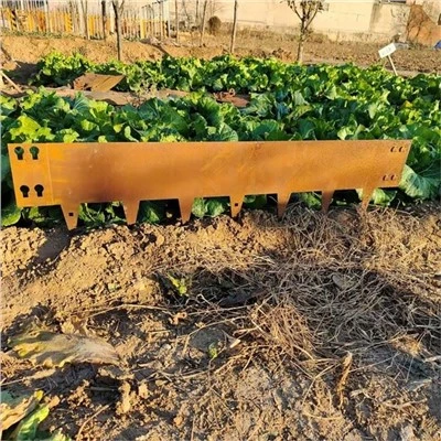 Bordure de jardin de style moderne rouillé
