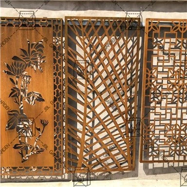 Écran en acier corten arbre pour paysage