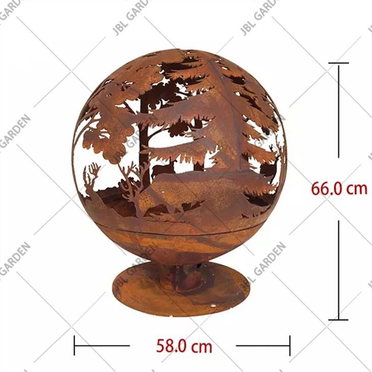 Boule de foyer en acier