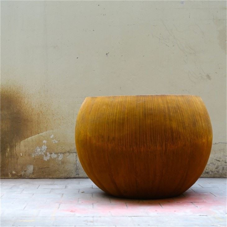 Jardinière en acier Pot de fleur en métal