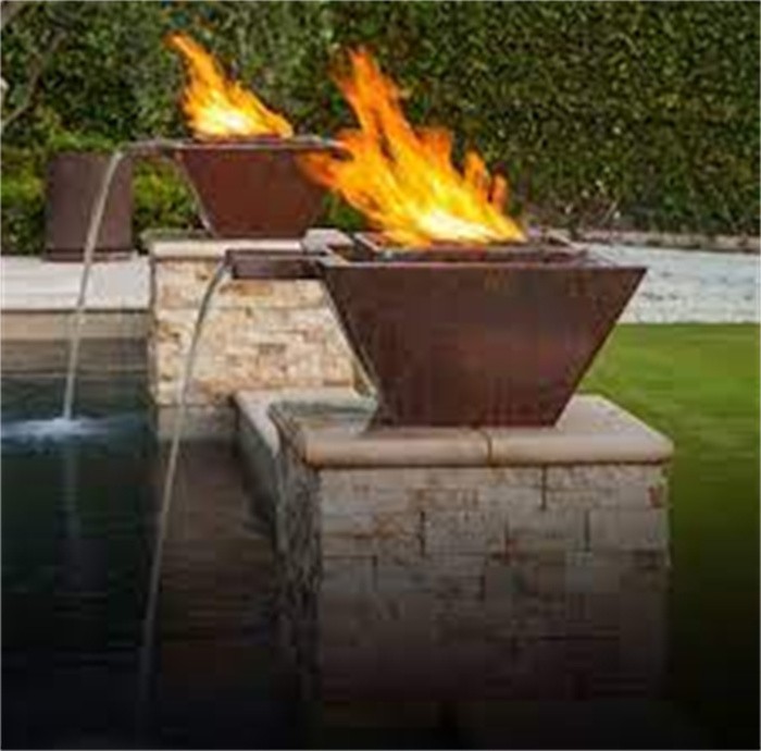Square Seamless Lip Water And Fire Bowl