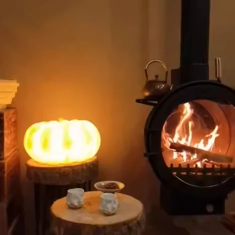 Black Real Fire Fireplace