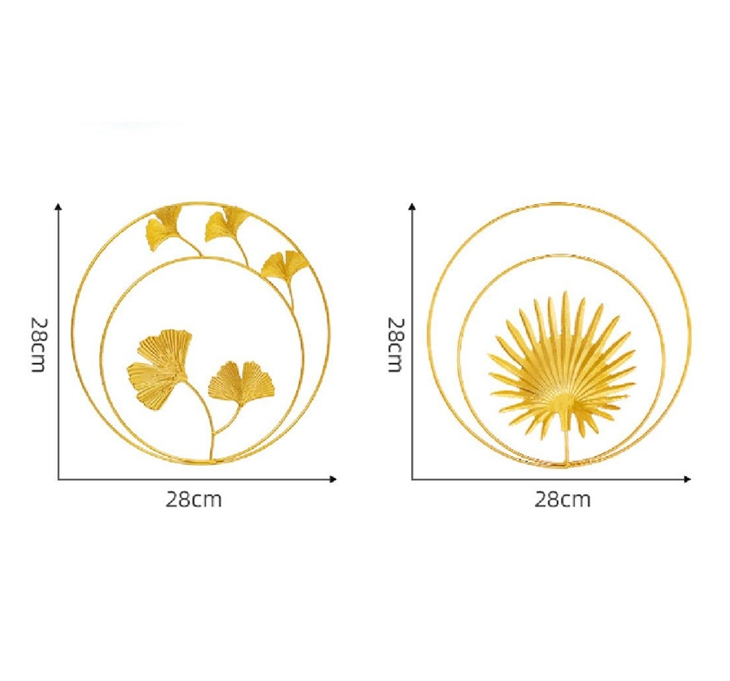 Gold Metal Wall Hanging Art Home
