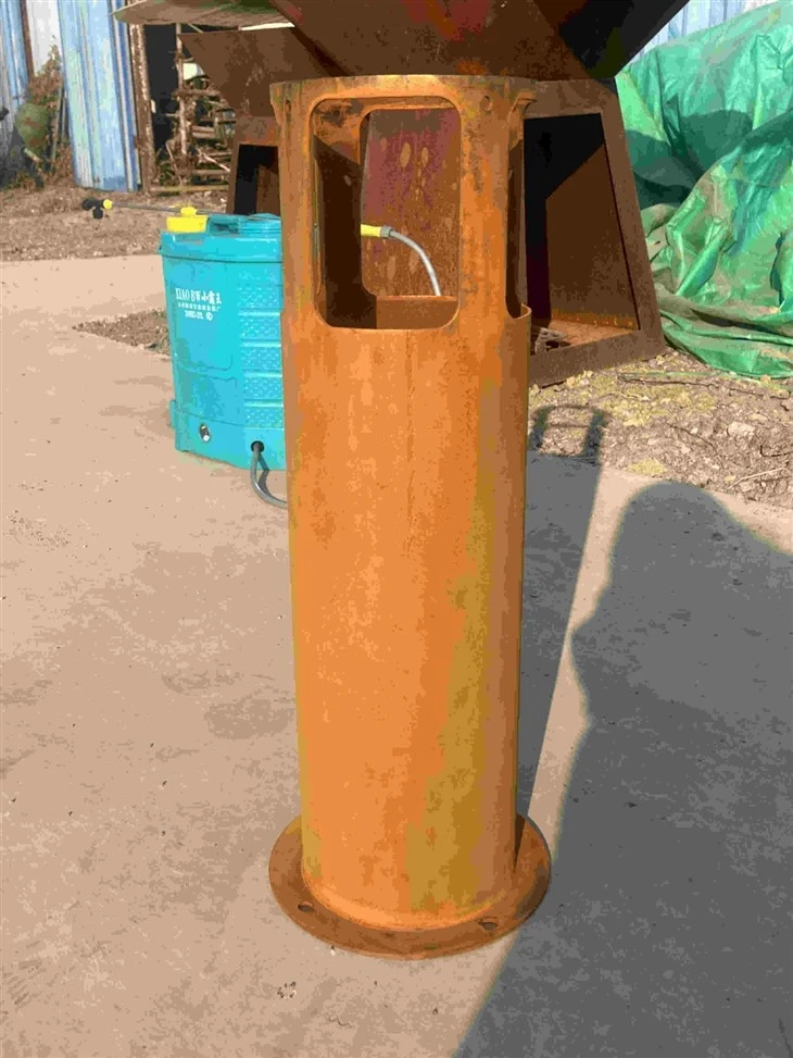 Rusty Steel Bollard Light