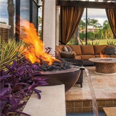 Patio Gas Metal Fire Pit de Corten