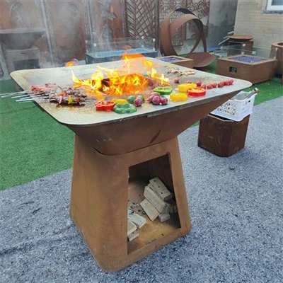 Barbecue à table carrée